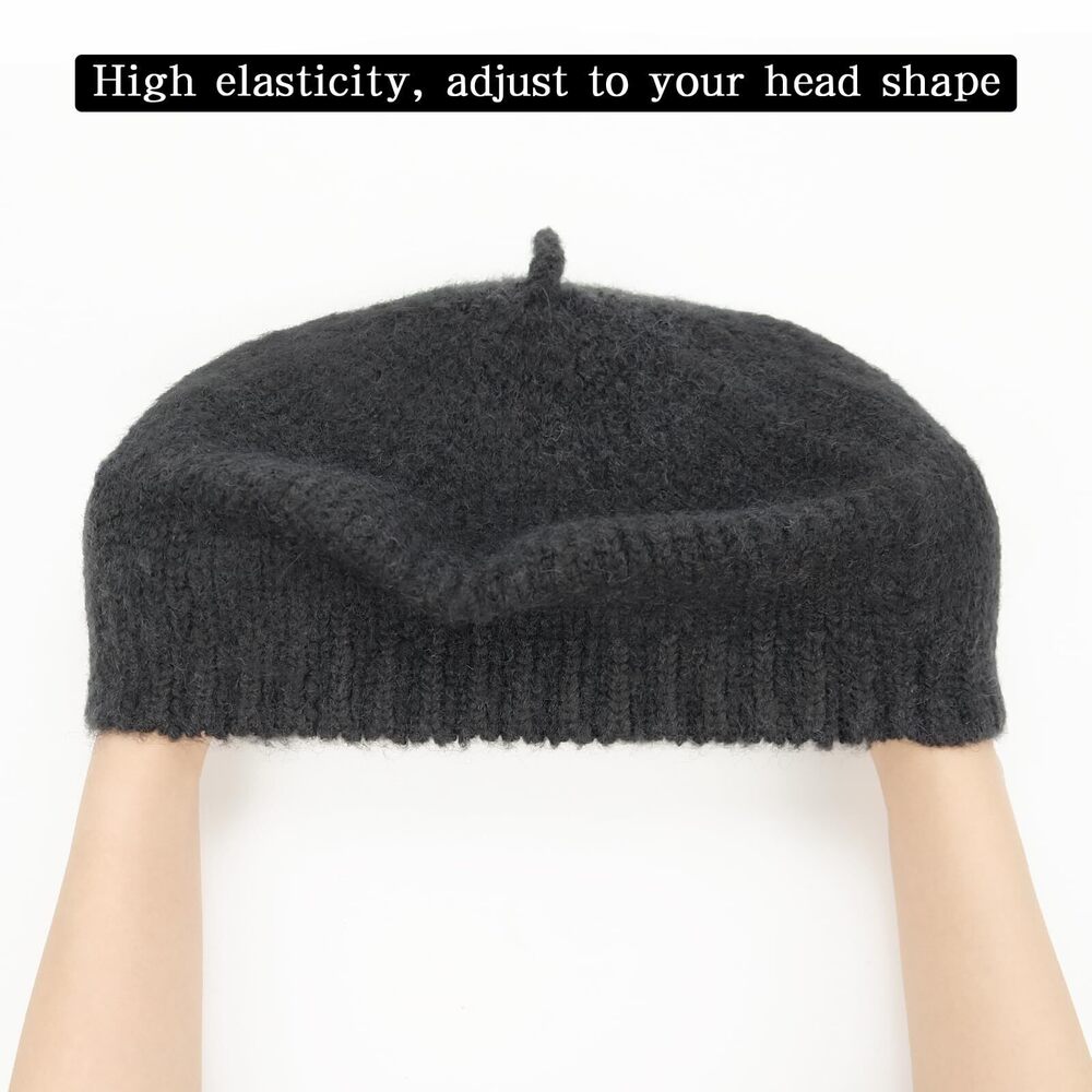 5541 Winter Beret Hat For Women Wool Blending Beanie French Style Thick - Picture 4 of 7